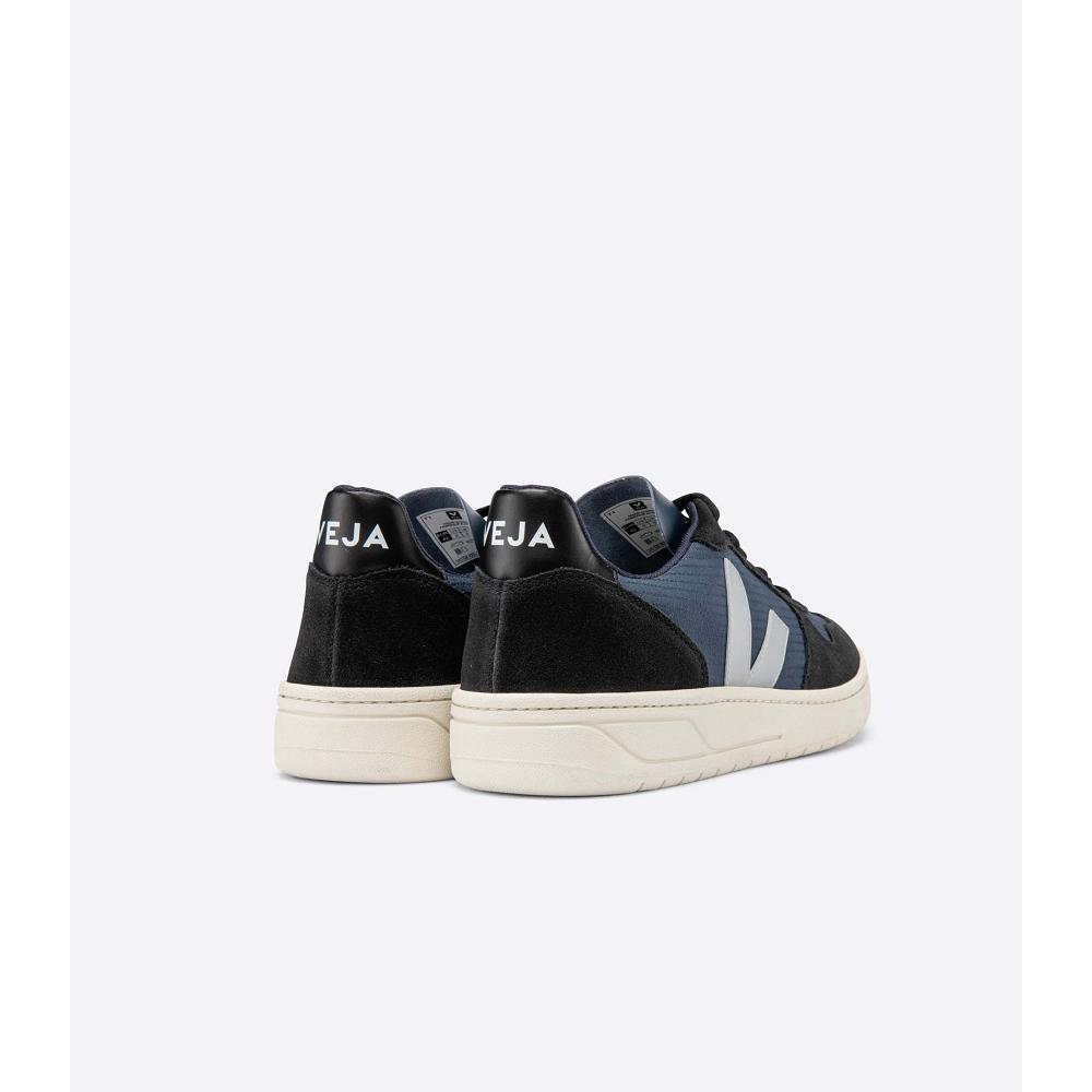 Veja V-10 RIPSTOP Men's Sneakers Black/Blue | CA 326NWY